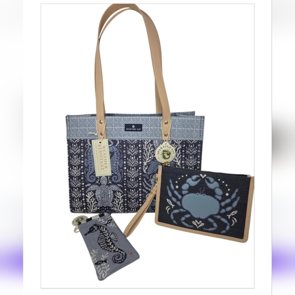 Spartina 449 Applique Wristlet Hamilton Crab NEW